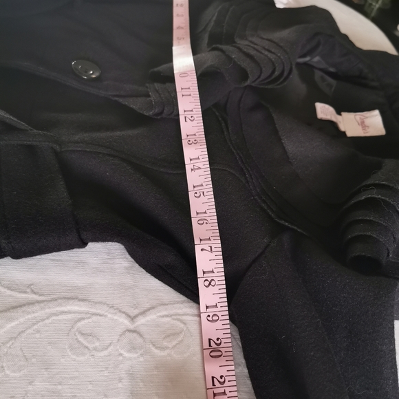 Candie's Black Wool Blend Coat Size Medium - Picture 6 of 8